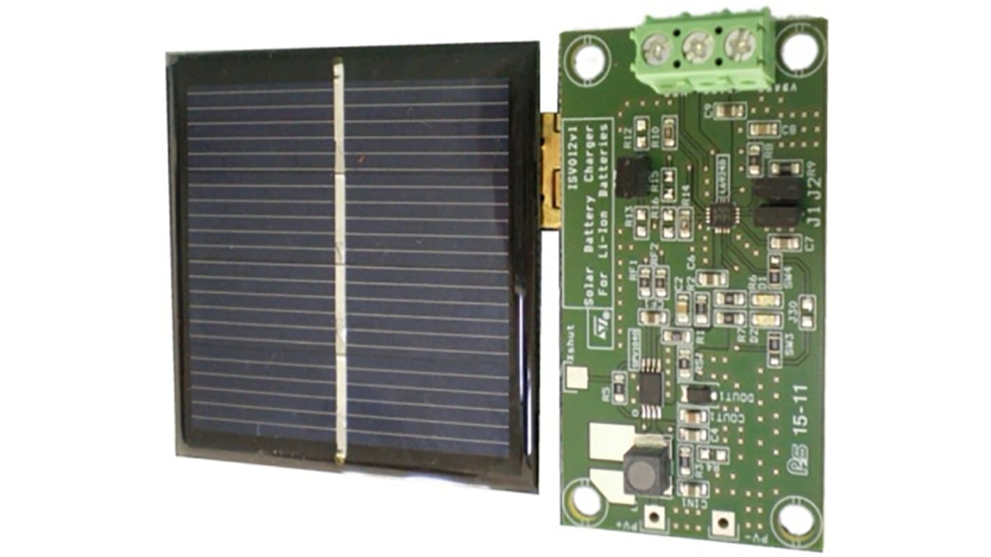 STMicroelectronics Entwicklungsbausatz Spannungsregler, Solar Battery Charger for Li-Ion Batteries Aufwärtswandler