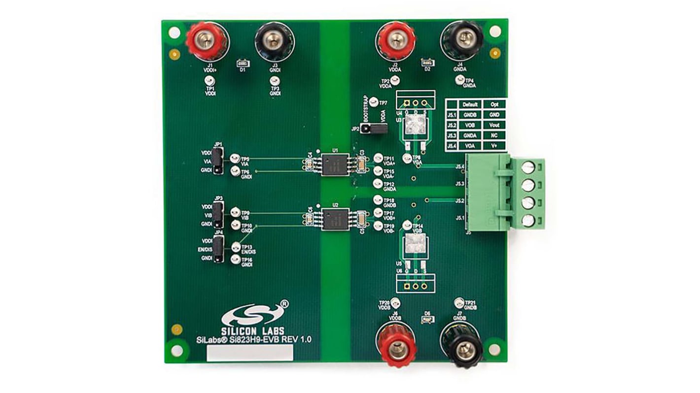 Development Kit Isolated Gate Driver Evaluation Kit for use with To evaluate Silicon Lab's Si823Hx family of compact