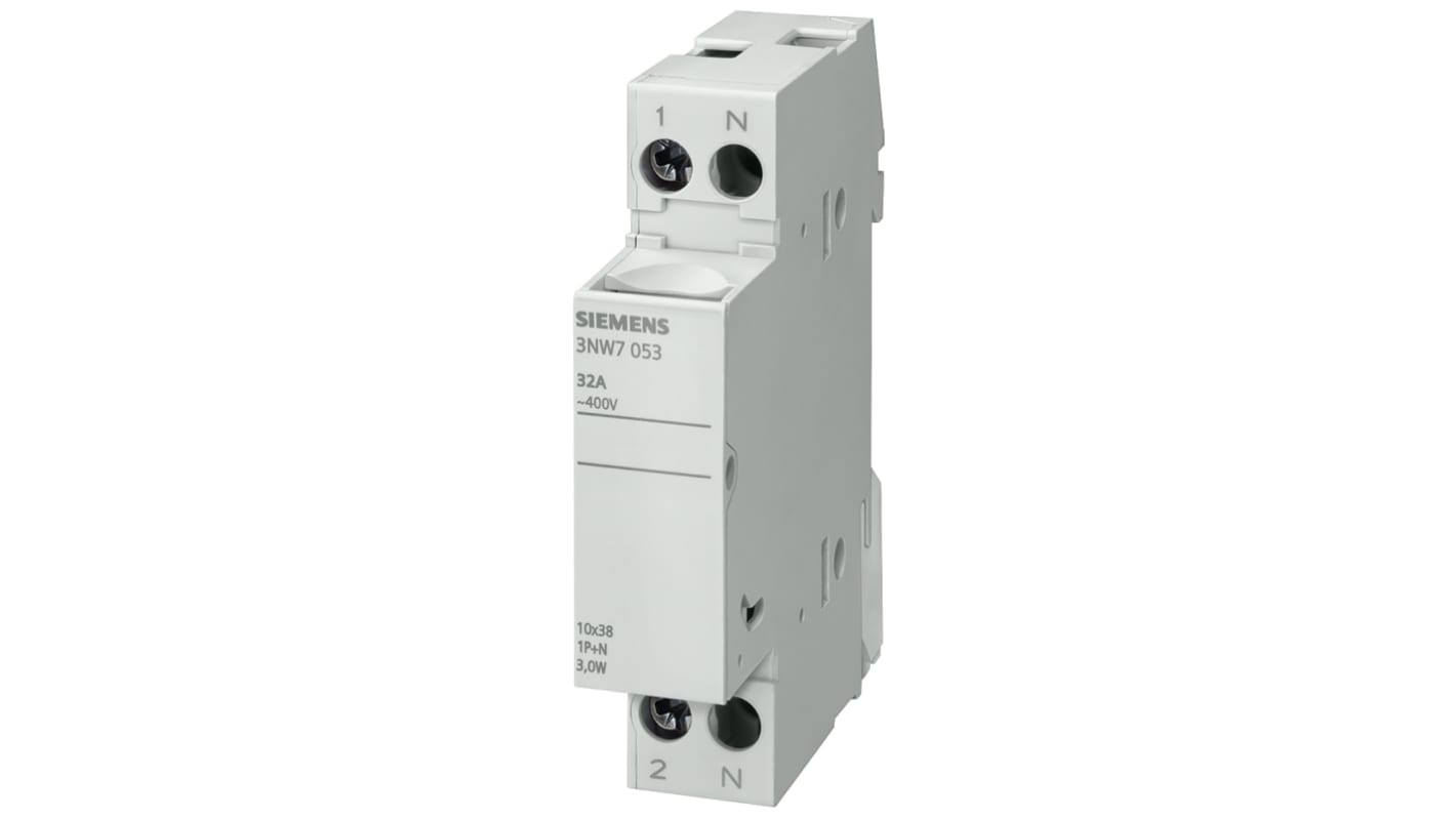 Siemens Sicherungshalter Sentron für 10 x 38mm Sicherungen 32A 690V ac 2-polig