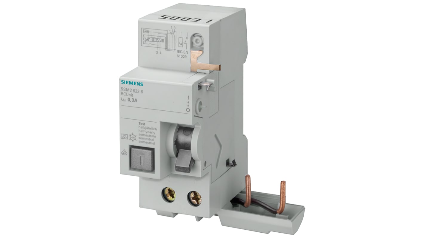 5SM26220 | Siemens RCBO, 40A Current Rating, 2P Poles, 300mA Trip ...
