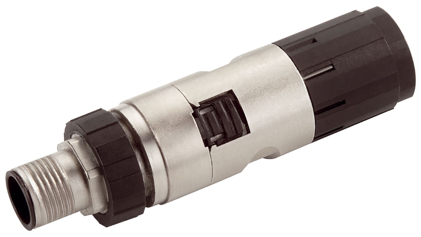 Siemens Circular Connector, 4 Contacts, M12 Connector, Plug, IP65, IP67, 6GK Series