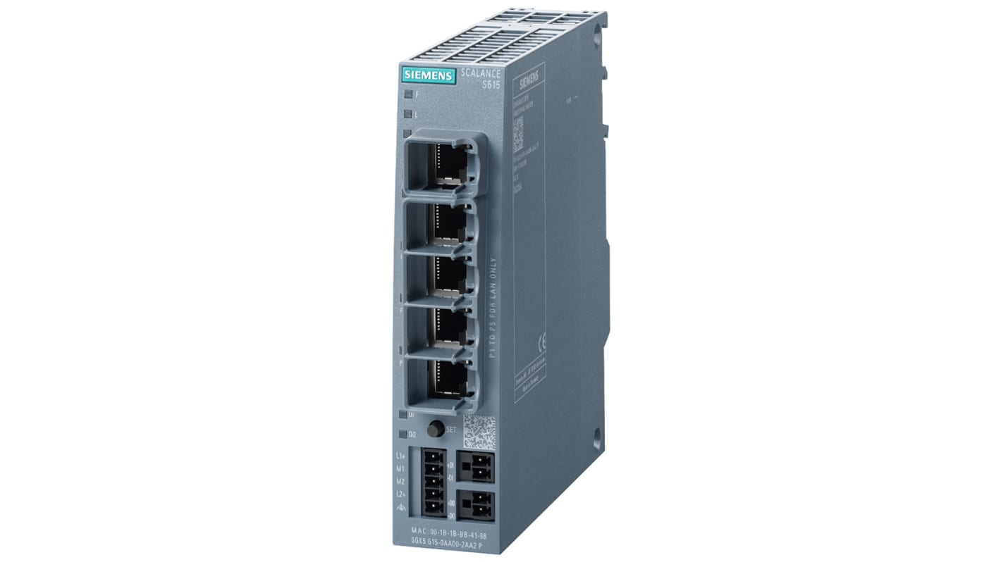 Siemens 调制解调器路由器, 10 Mbit/s, 100 Mbit/s, SCALANCE S615