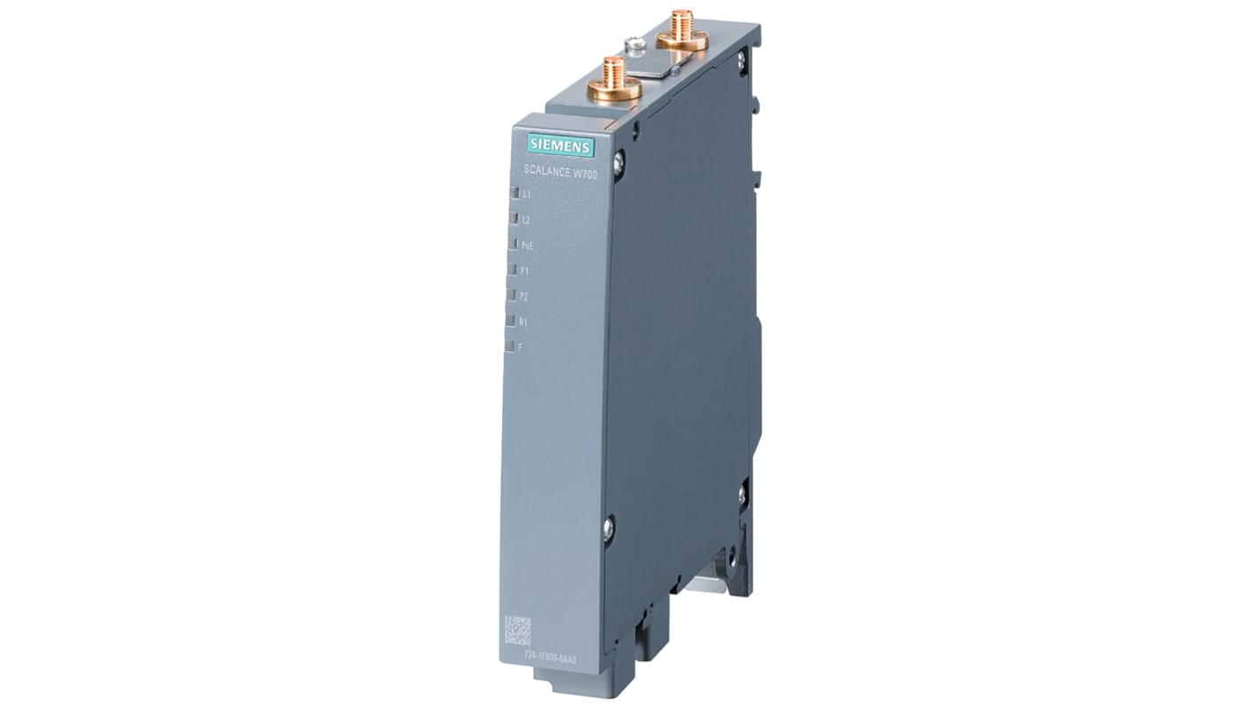 Siemens 6GK5734 Series DIN Rail, Wall Industrial Hub, 2 RJ45 Ports, 100 (Ethernet) Mbit/s, 300 (WLAN) Mbit/s