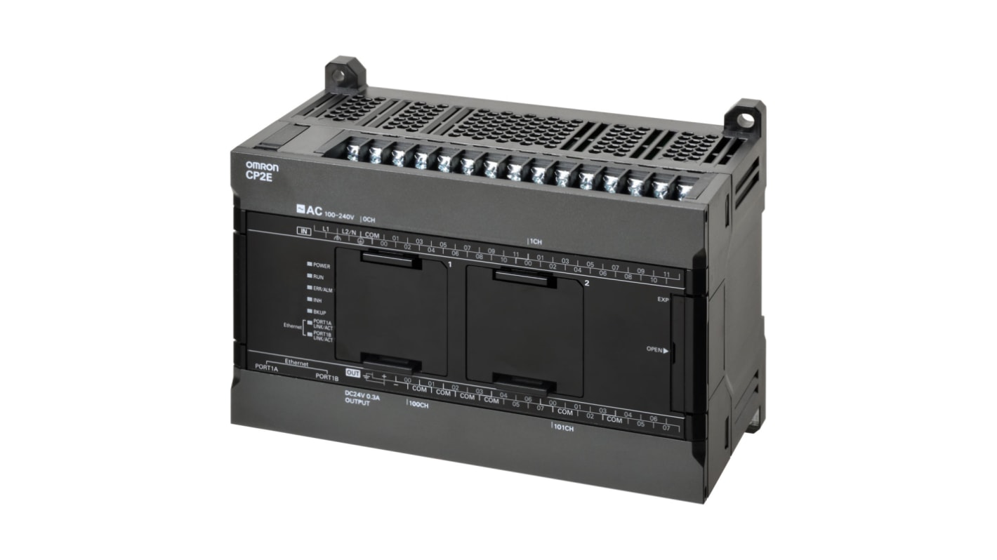 Rs-Online CPU PLC Omron CP2E ingressi: 24 uscite: 16 40 I/O 24 V c.c