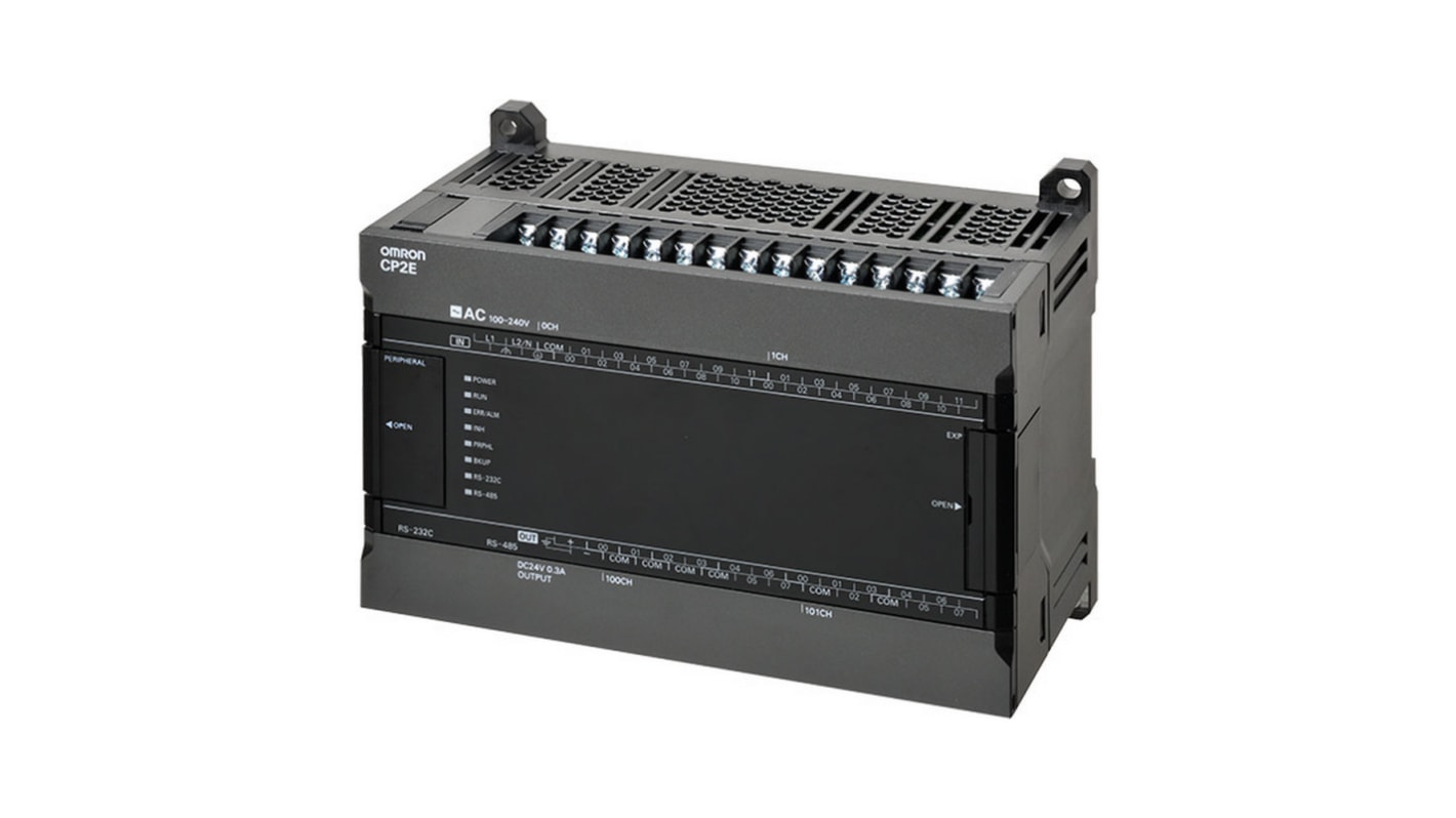 Rs-Online CPU PLC Omron CP2E ingressi: 24 uscite: 16 40 I/O 24 V c.c