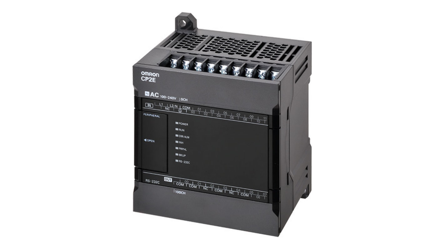 CPU PLC Omron CP2E, ingressi: 8, uscite: 6, 14 I/O, 100 240 V c.a.
