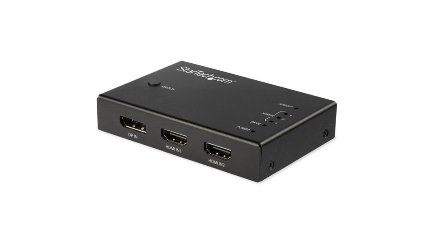 StarTech.com HDMI 切换器, 4输入, 1输出, 4096 x 2160像素, DisplayPort, HDMI连接, 4端口