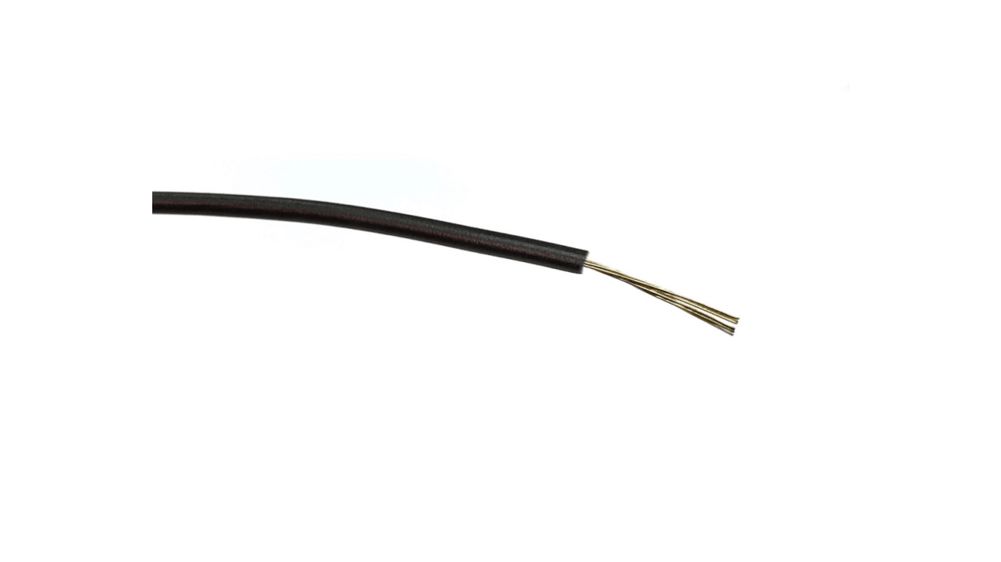 Fils de câblage RS PRO, 0,2 mm², Noir, 24 AWG, 100m, 1 kV c.a.