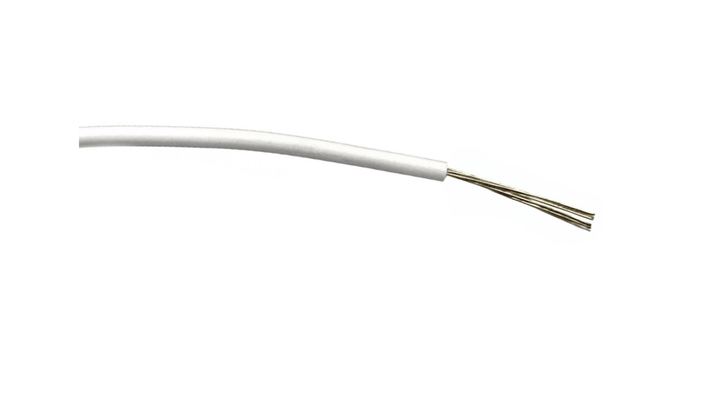 Fils de câblage RS PRO, 0,2 mm², Blanc, 24 AWG, 100m, 1 kV c.a.
