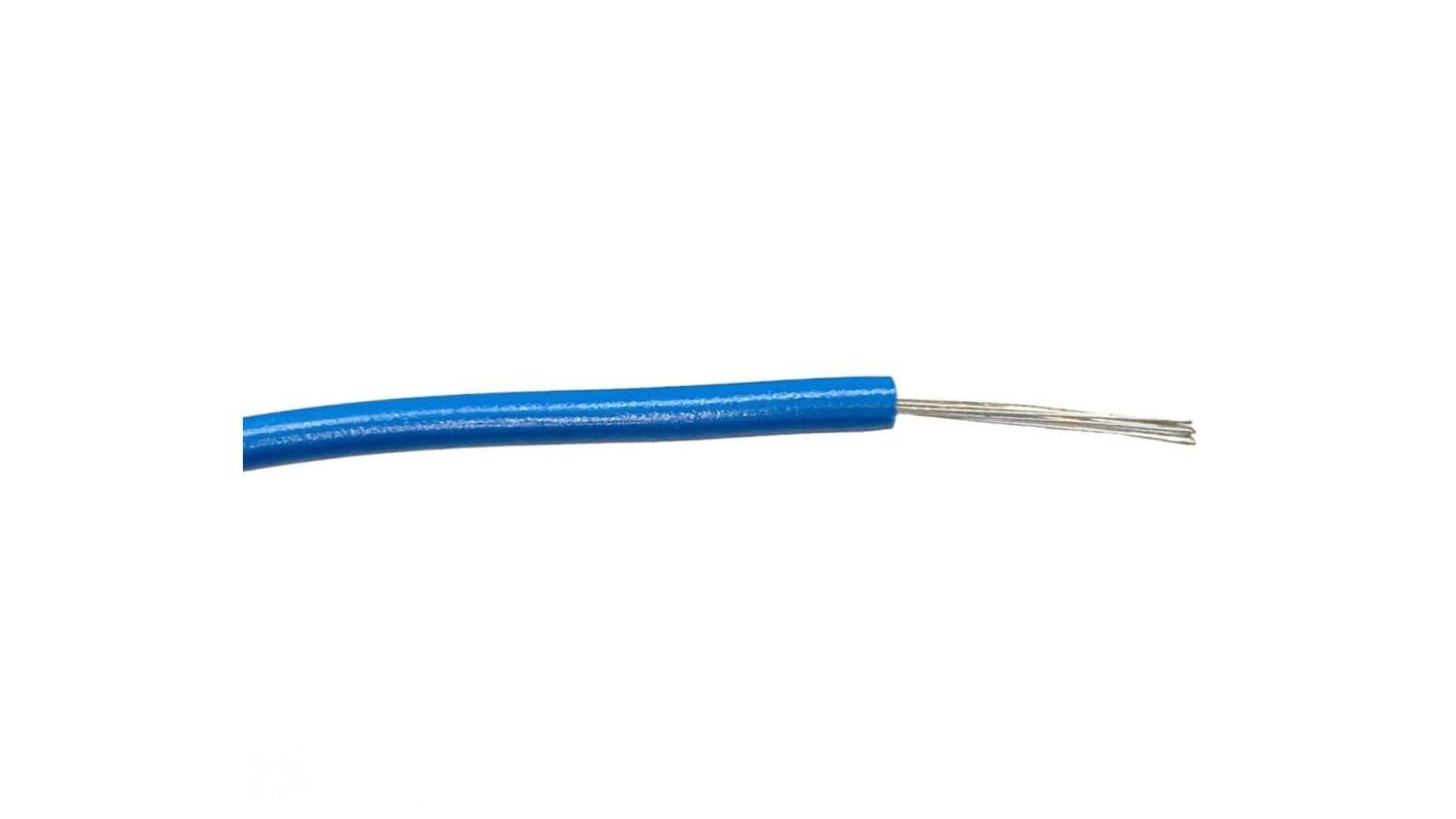 RS PRO Einzeladerleitung 0,2mm², 24 AWG 500m Blau PVC isoliert Ø 1.3mm 7/0,2 mm Litzen