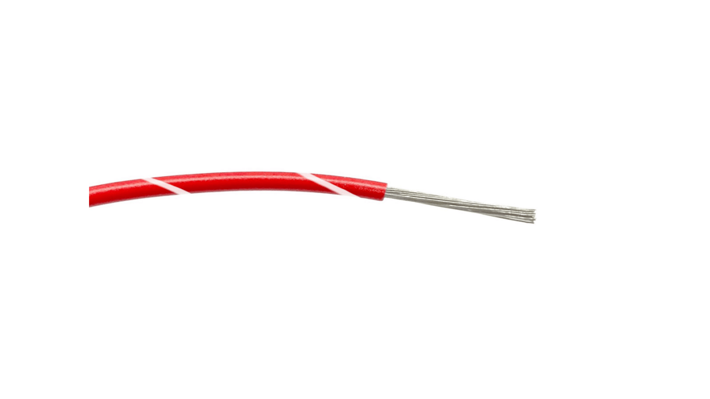 Cavo di collegamento apparecchiature RS PRO, 0,5 mm², 20 AWG, 1 kV c.a., 100m, Rosso/Bianco