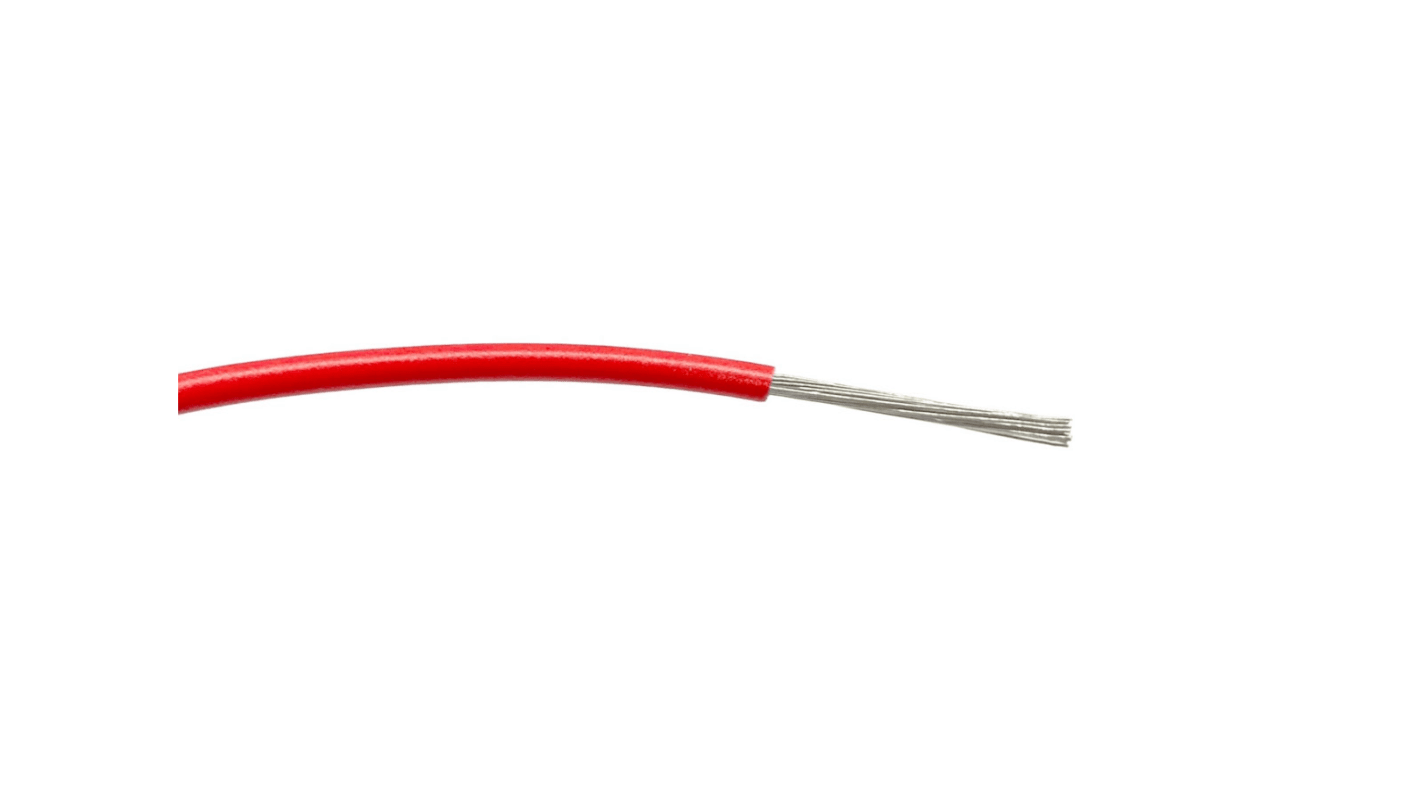 RS PRO Red 0.75mm² Hook Up Wire, 32/0.2 mm, 100m, PVC Insulation