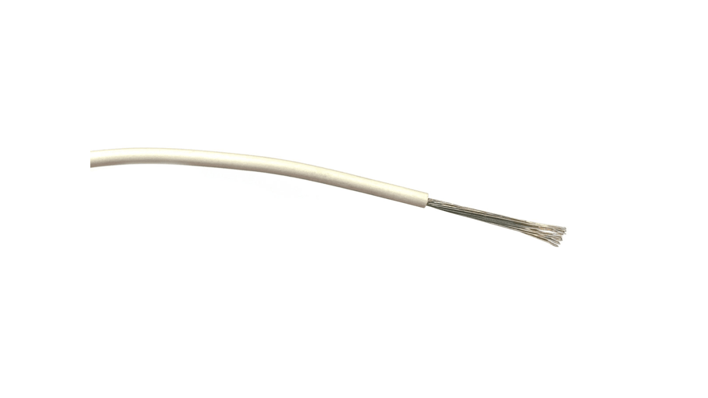 Cable de conexión RS PRO, área transversal 1mm2 Núcleo simple Filamentos del Núcleo 32/0,2 mm Blanco, 1,5 kV ac, long.