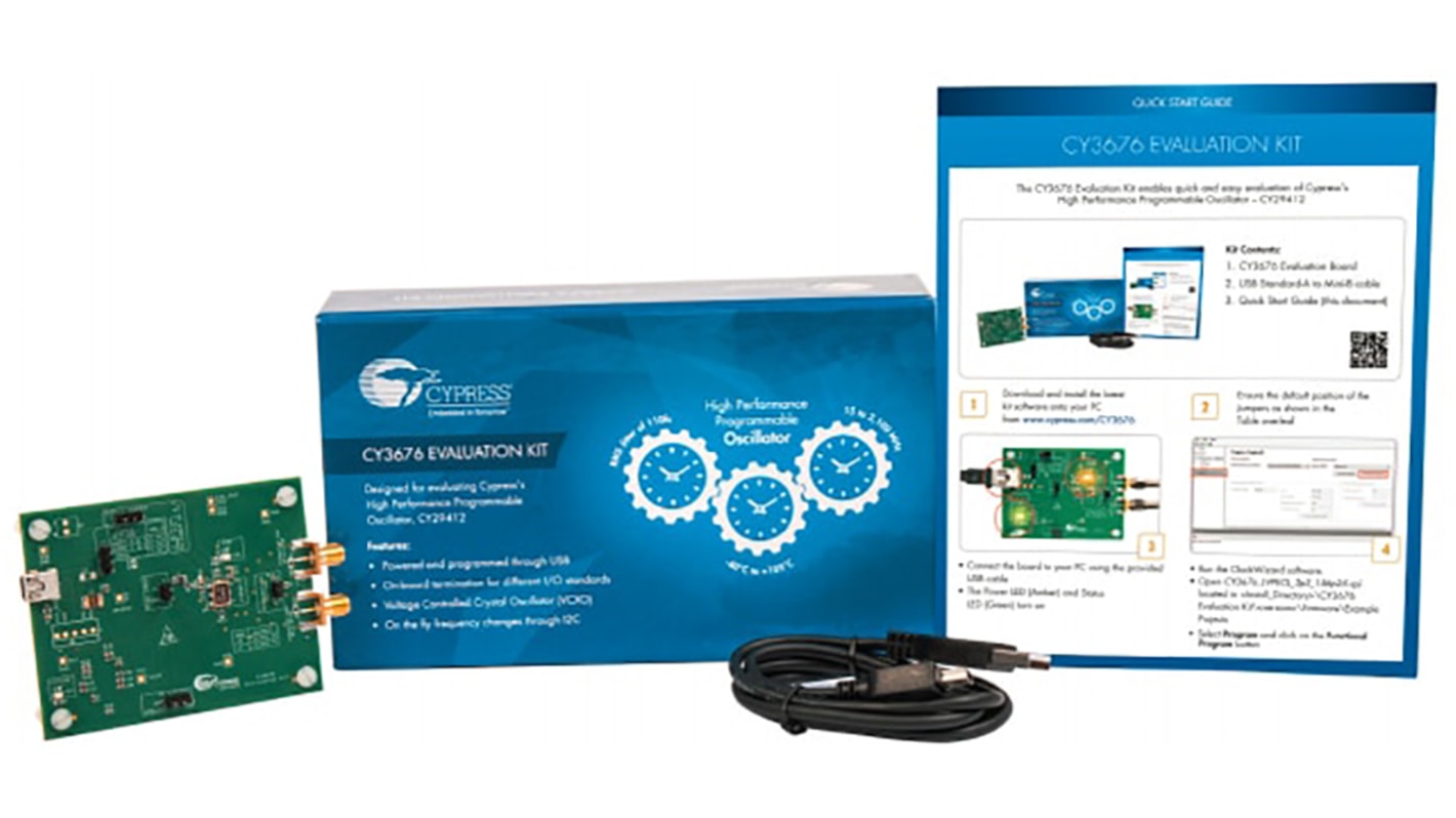 Cypress Semiconductor, Evaluation Kit , CY29412 for Evaluate the CY29412 High Performance Programmable Oscillator -
