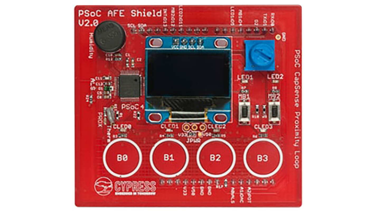 Infineon PSoC® Analog Front End (AFE) Shield, Arduino Compatible Board
