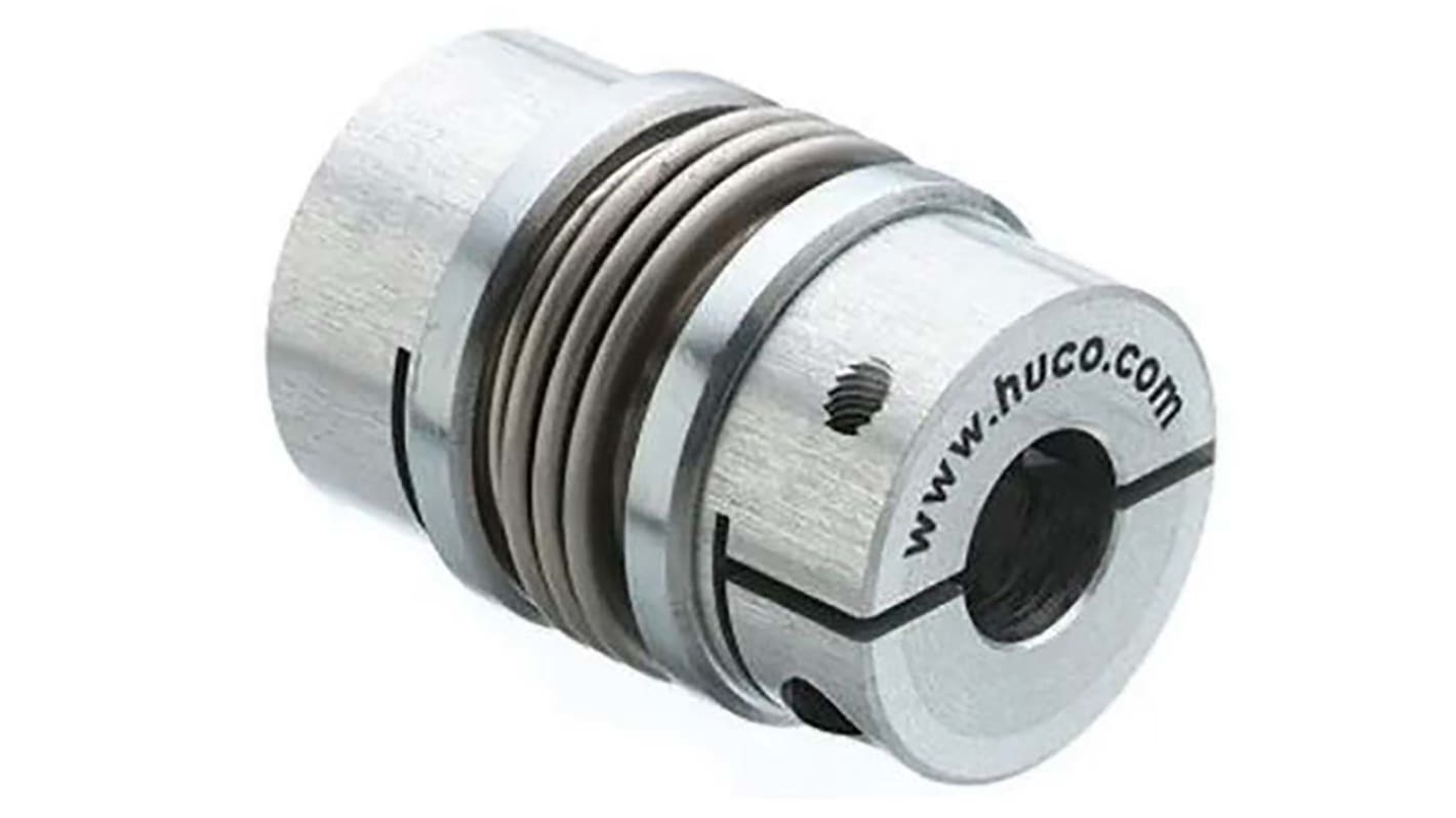 Acoplamiento de fuelle Huco, Ø de calibre 14mm, Ø exterior 56mm, long. 73mm, par 30Nm