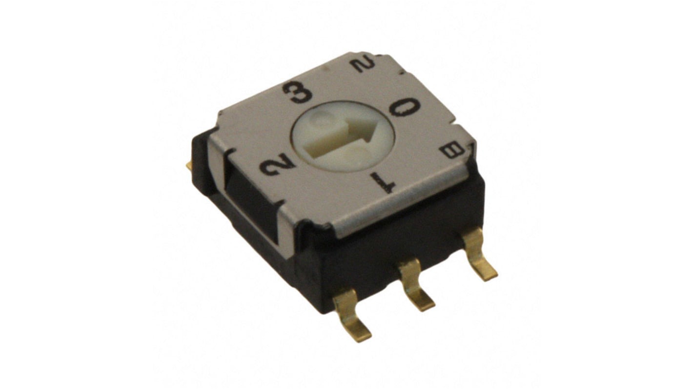 Nidec Components 4 Way Surface Mount Rotary Switch SP4T, Rotary Actuator