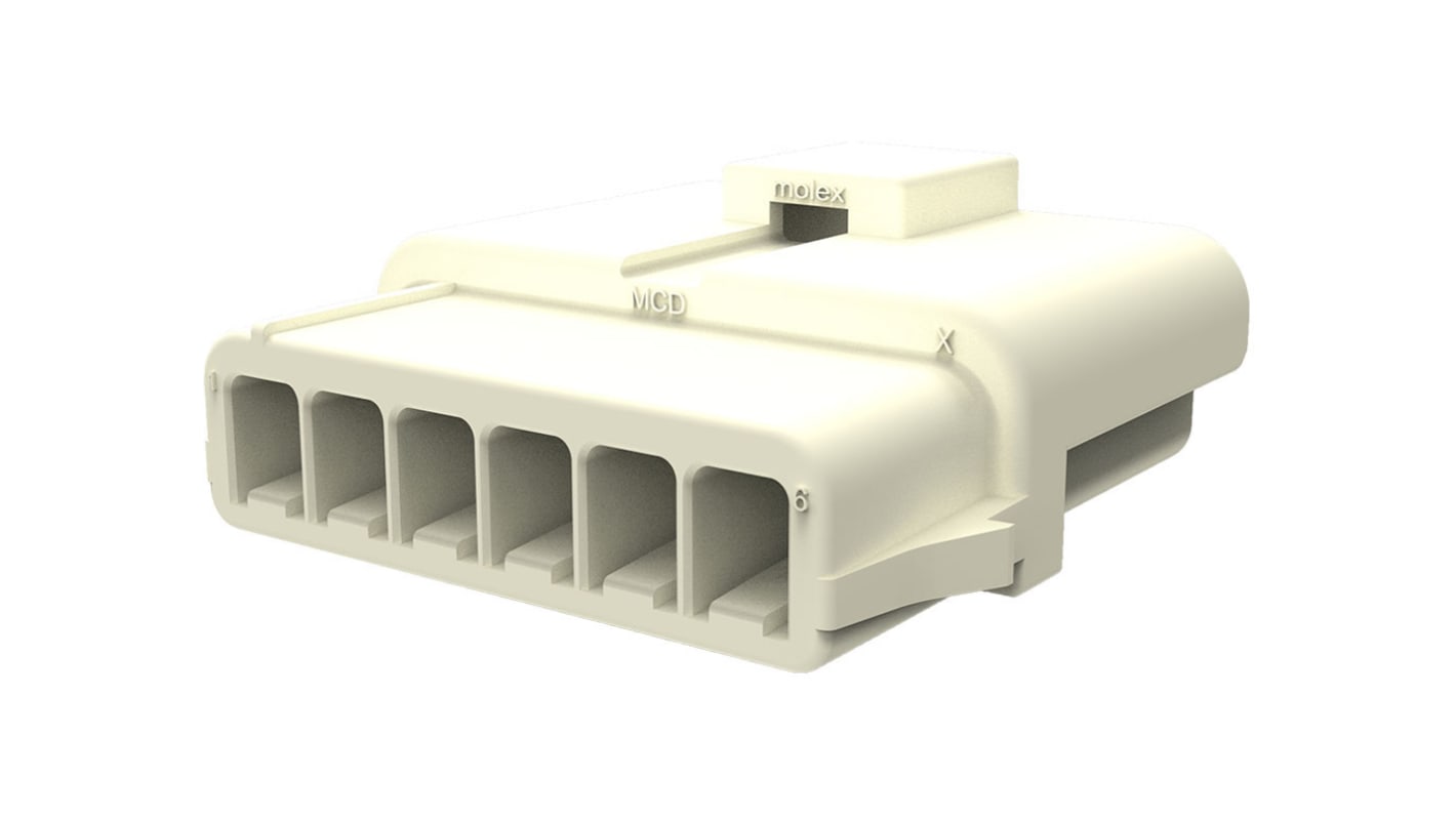 Molex, 150201 7 Way Nylon Crimp Terminal Housing, Natural