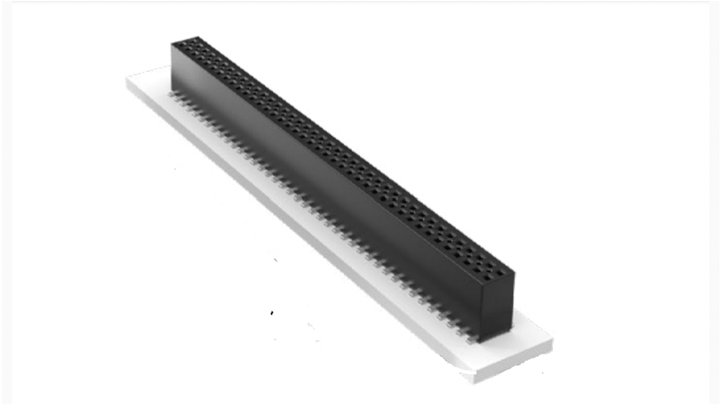 Samtec FLE Series Straight Surface Mount PCB Socket, 10-Contact, 2-Row, 1.27mm Pitch, Solder Termination