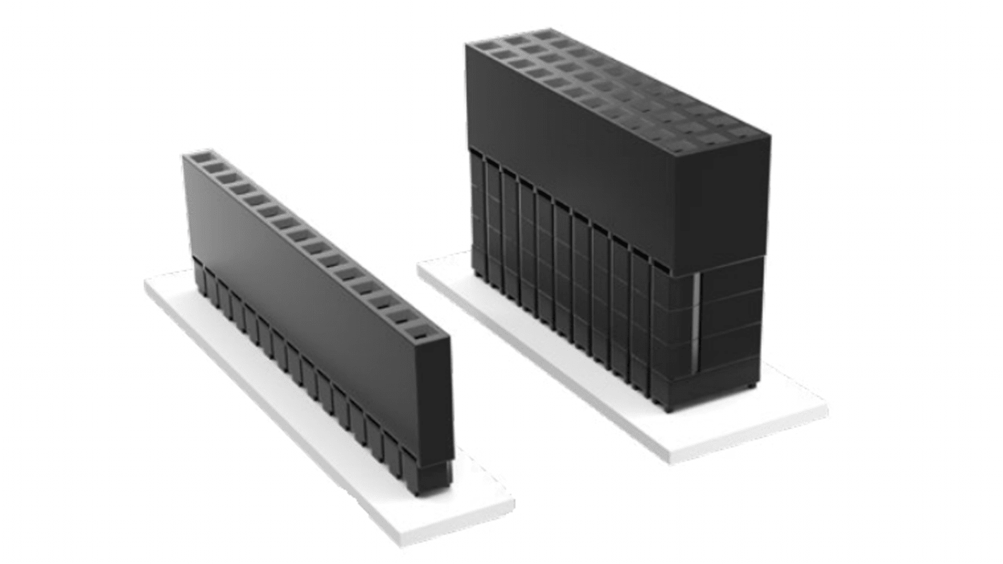 Samtec ESQ Series Straight Through Hole Mount PCB Socket, 5-Contact, 1-Row, 2.54mm Pitch, Solder Termination