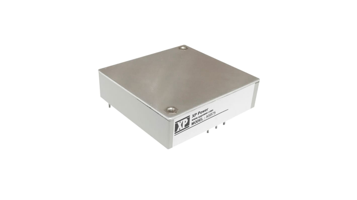 XP Power 75W开关电源, 15V 直流, 5A, PCB安装, ASB75系列
