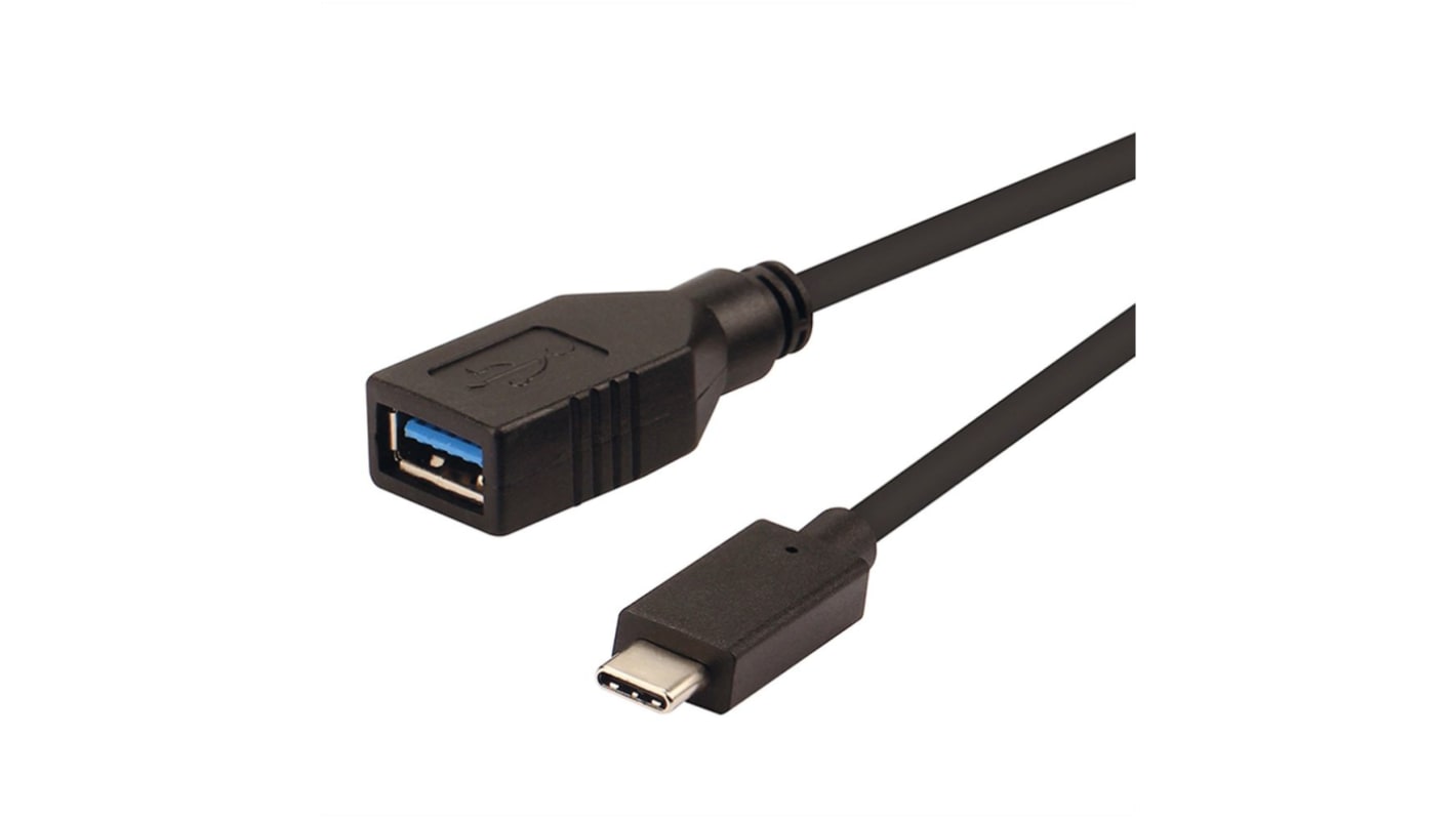 Roline USB 3.0, Male USB C to Female USB A, 150mm