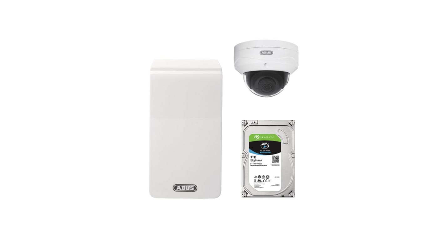 ABUS Indoor, Outdoor IR CCTV Kit, 6 Camera Connections