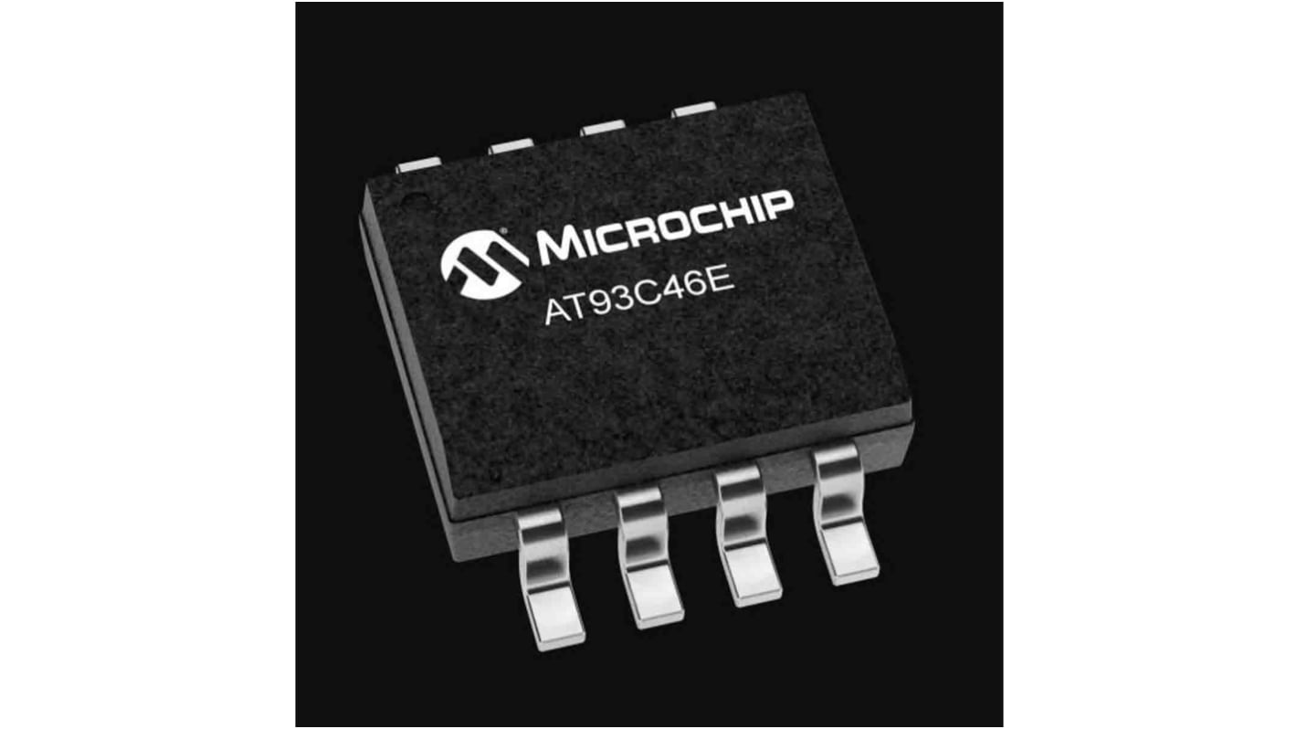 Microchip 1kbit EEPROM-Speicherbaustein, Serial-Microwire Interface, SOIC-8, 1000ns SMD 64 x 16 Bit, 64 x 8-Pin 16bit