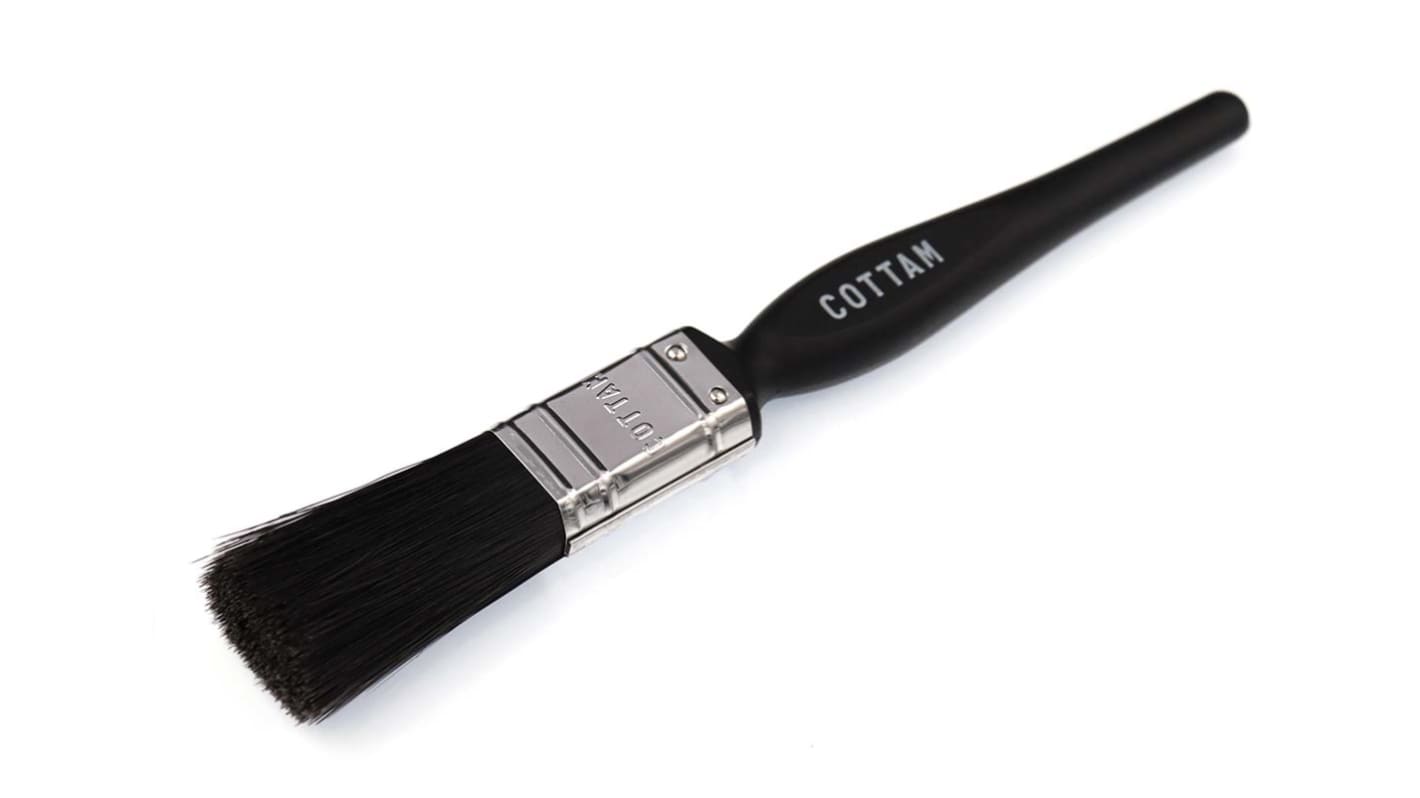 Cottam Thin 25mm Synthetic Paint Brush with Flat Bristles