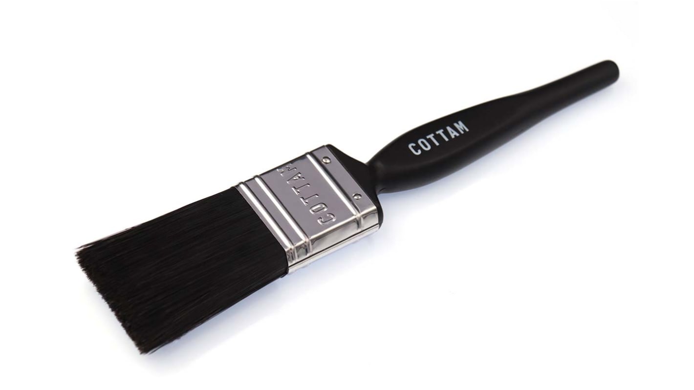 Cottam Thin 38mm Synthetic Paint Brush with Flat Bristles