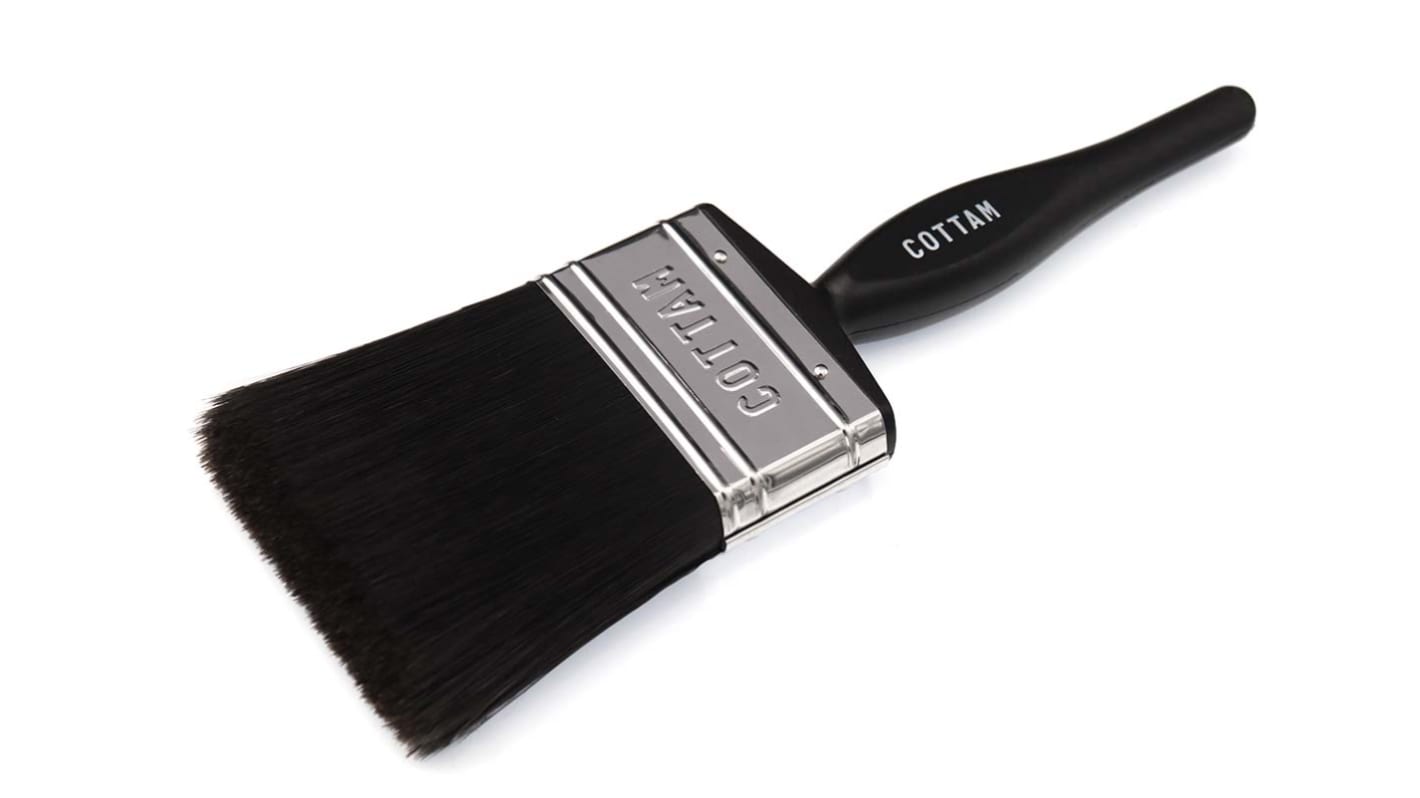 Cottam Medium 75mm Synthetic Paint Brush with Flat Bristles