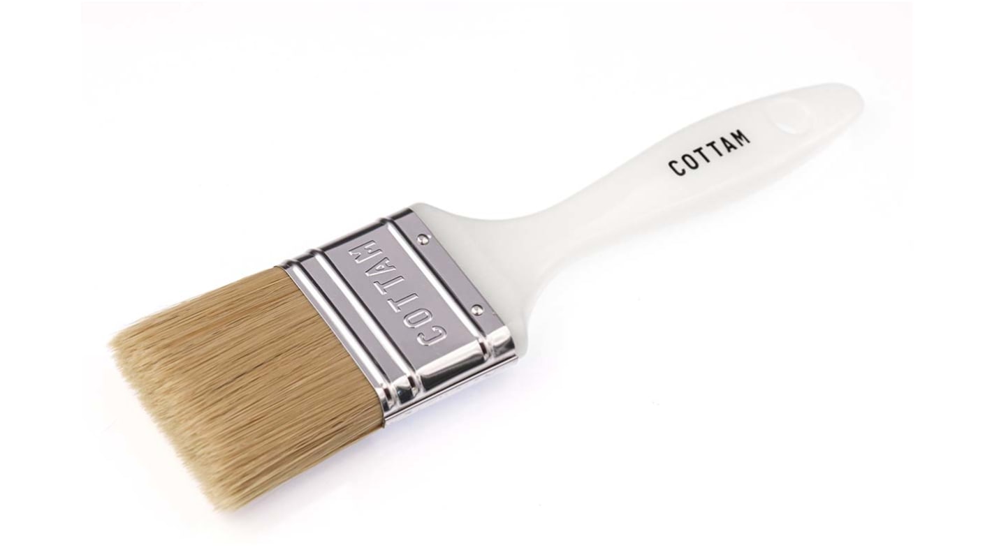 Cottam Medium 50mm Synthetic Paint Brush with Flat Bristles