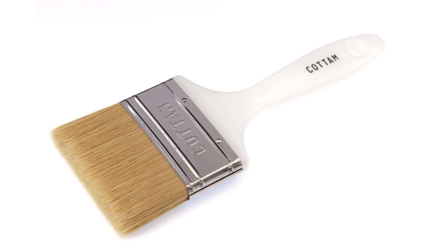 Cottam Medium 75mm Synthetic Paint Brush with Flat Bristles