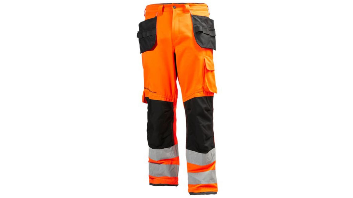 Pantalones alta visibilidad Helly Hansen, talla 34plg, de color Negro/verde/blanco/amarillo