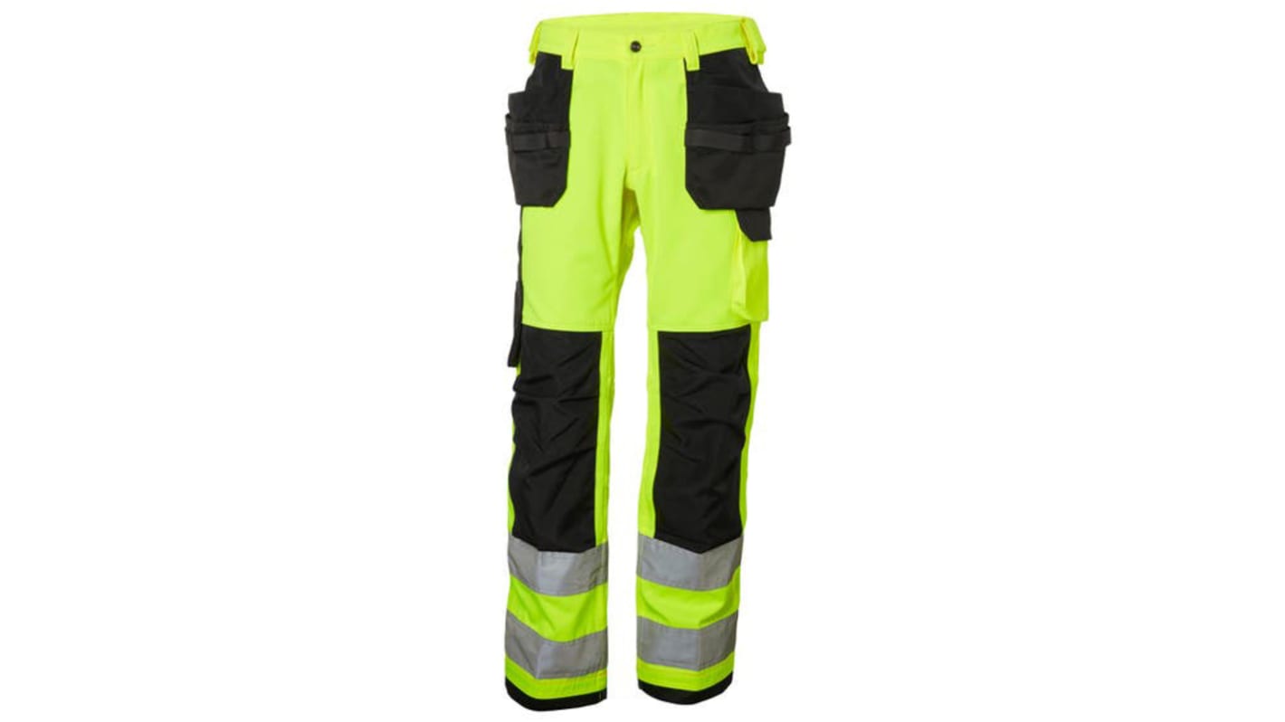 Helly Hansen Alna Black/Green/White/Yellow Hi Vis Work Trousers, 39in Waist Size