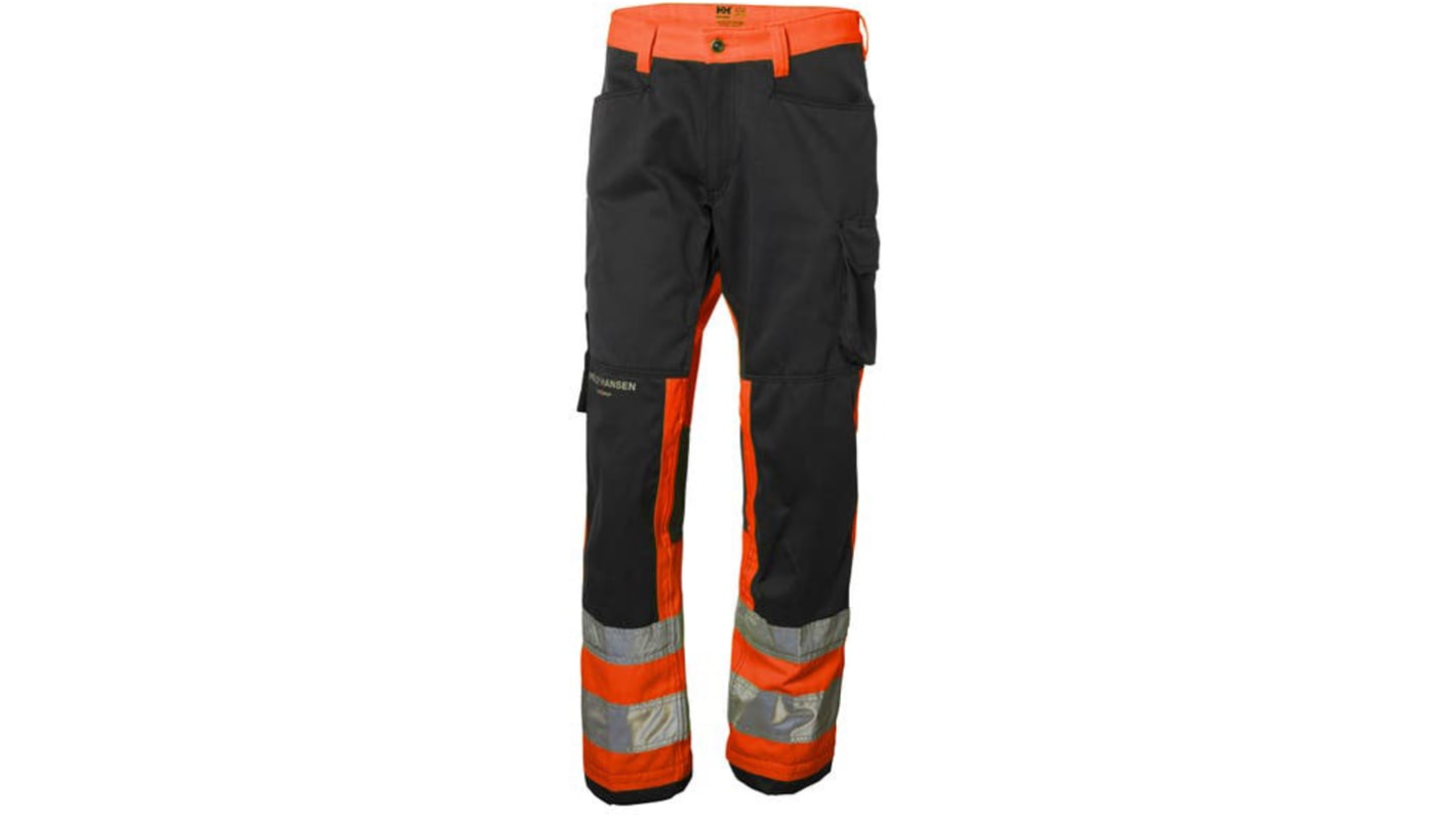 Pantalones alta visibilidad Helly Hansen, talla 38plg, de color Negro/verde/blanco/amarillo