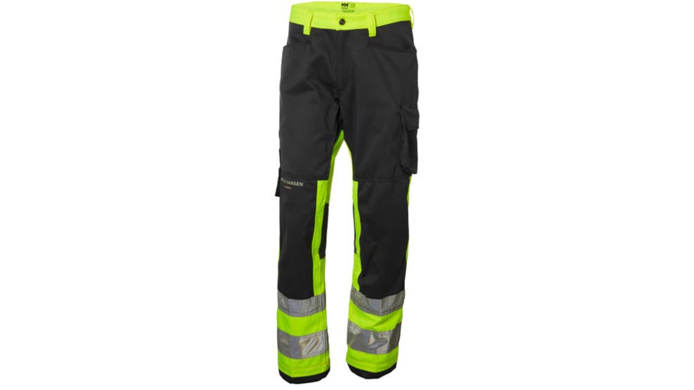Pantalones alta visibilidad Helly Hansen, talla 43plg, de color Negro/verde/blanco/amarillo