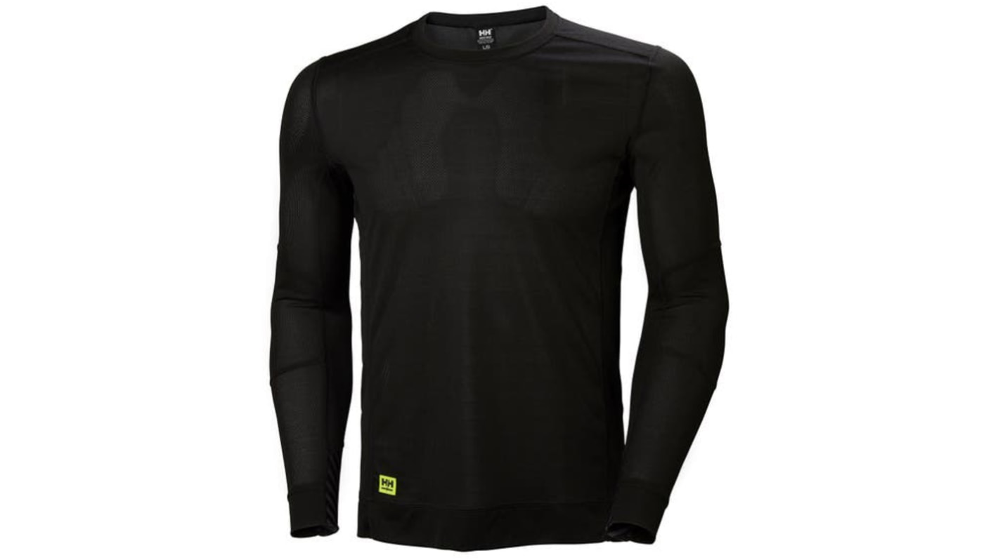 Helly Hansen Black Polyester Thermal Shirt, M