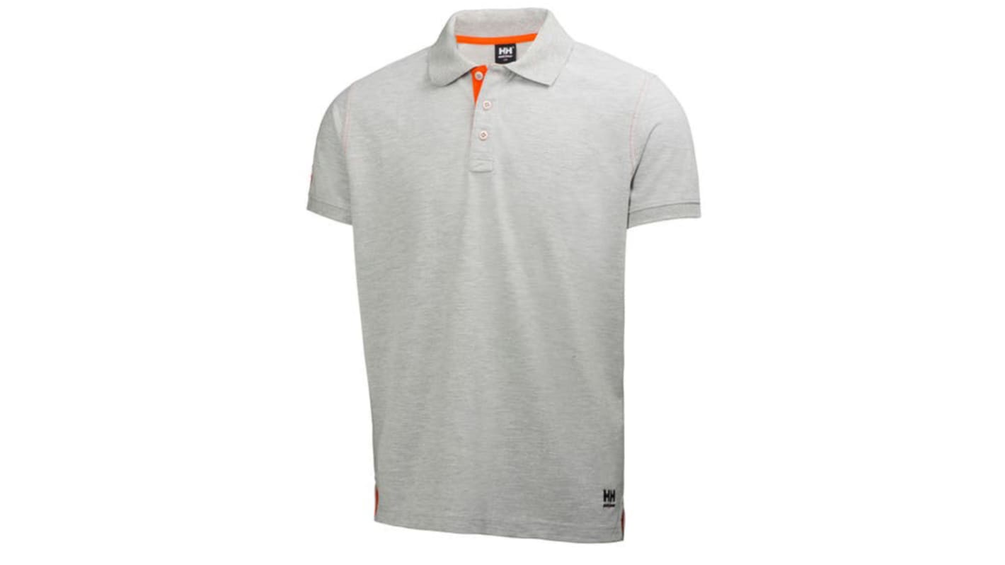 Helly Hansen Oxford Kurzarm Polohemd, Baumwolle Grau, Größe M