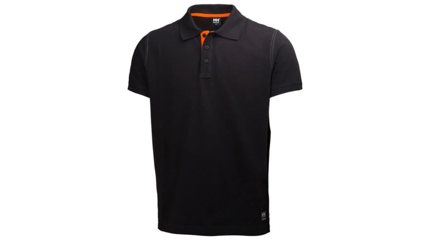 Polo Helly Hansen Oxford de Algodón de color Negro, talla XL