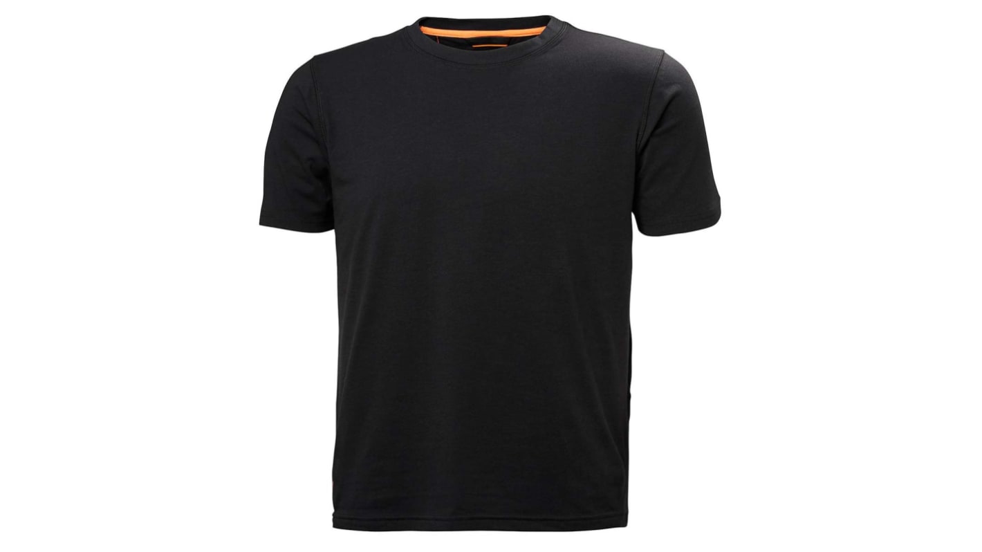 Helly Hansen Black Cotton Short Sleeve T-Shirt, UK- M, EUR- M