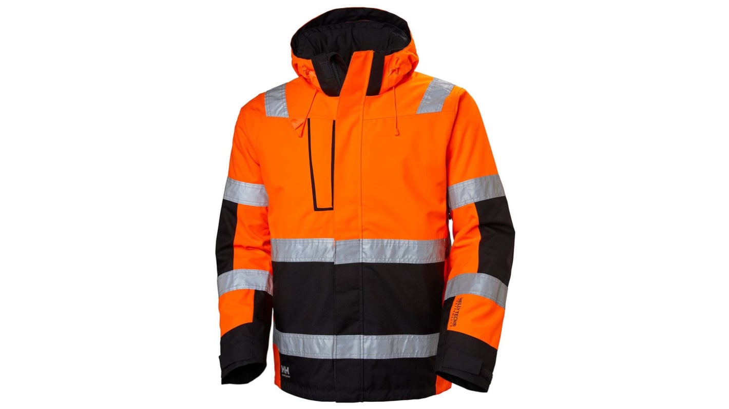 Chaqueta de invierno de alta visibilidad Unisex Helly Hansen de color Negro/verde/blanco/amarillo, talla XL