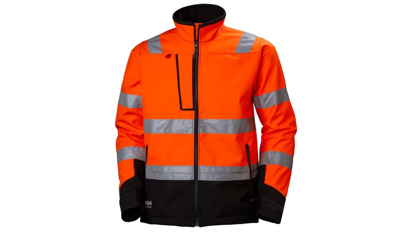 Helly Hansen Orange Unisex Hi Vis Softshell Jacket, L