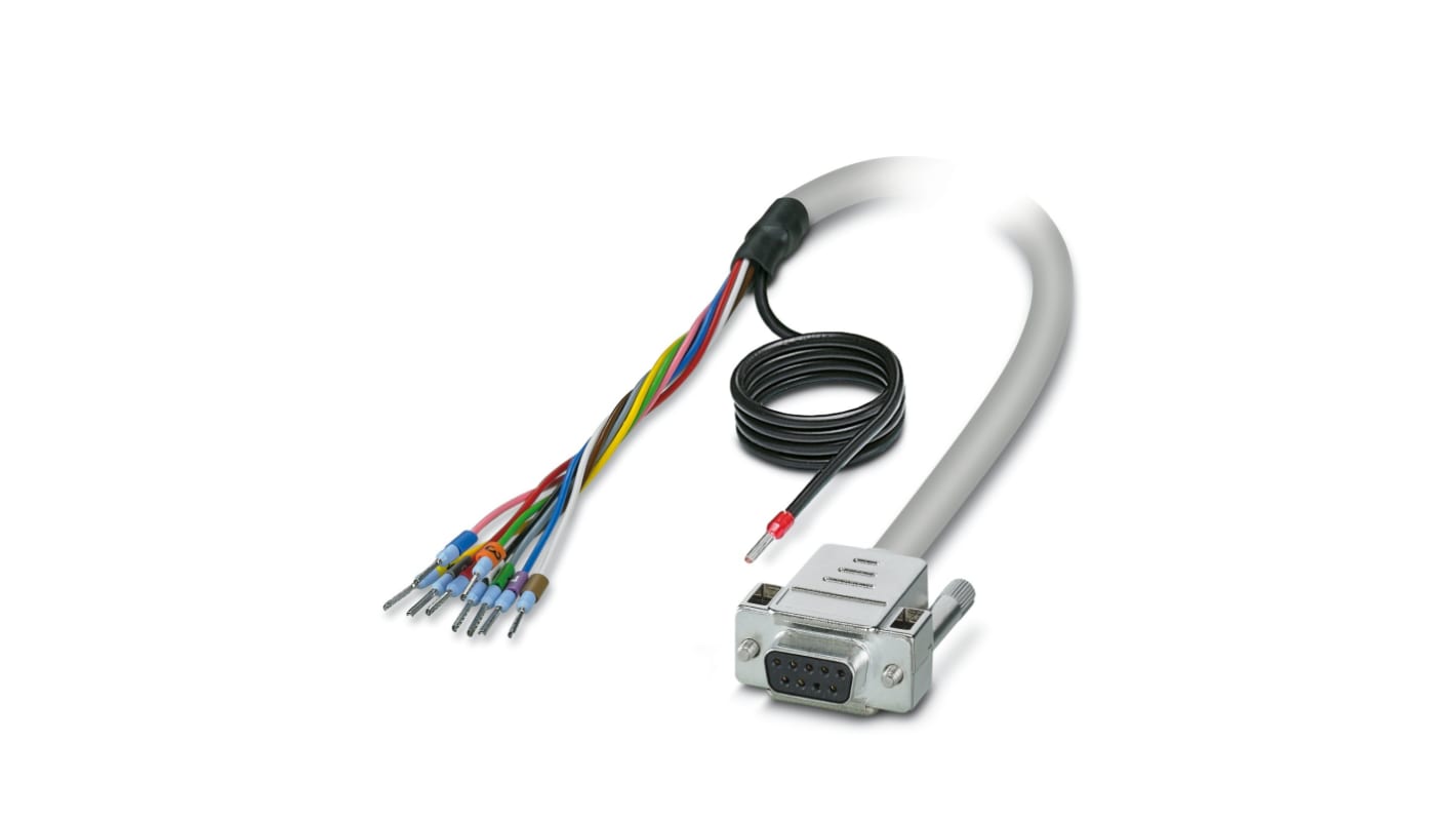 Câble série Sub-D à 9 broches vers Sans connecteur, longueur 2m, Phoenix Contact