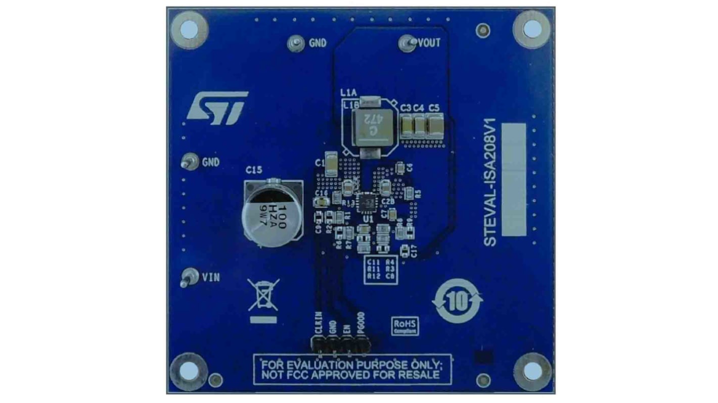 STマイクロ,  電源IC 開発キット, 評価ボード, ステップダウンレギュレータ, L6983CQTR （ L6983CQTR ） 用, STEVAL-ISA208V1