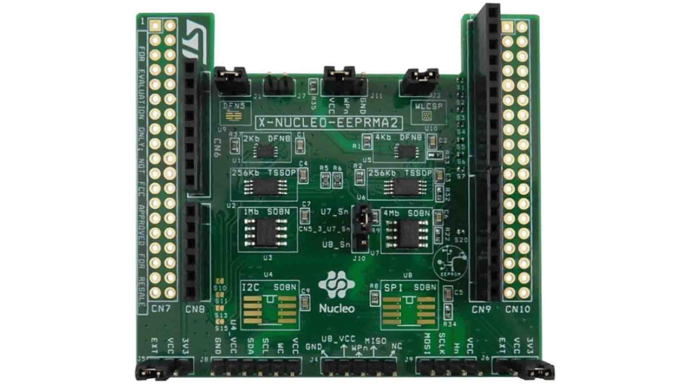 Placa complementaria para EEPROM STMicroelectronics Standard I²C and SPI EEPROM memory expansion board based on M24xx