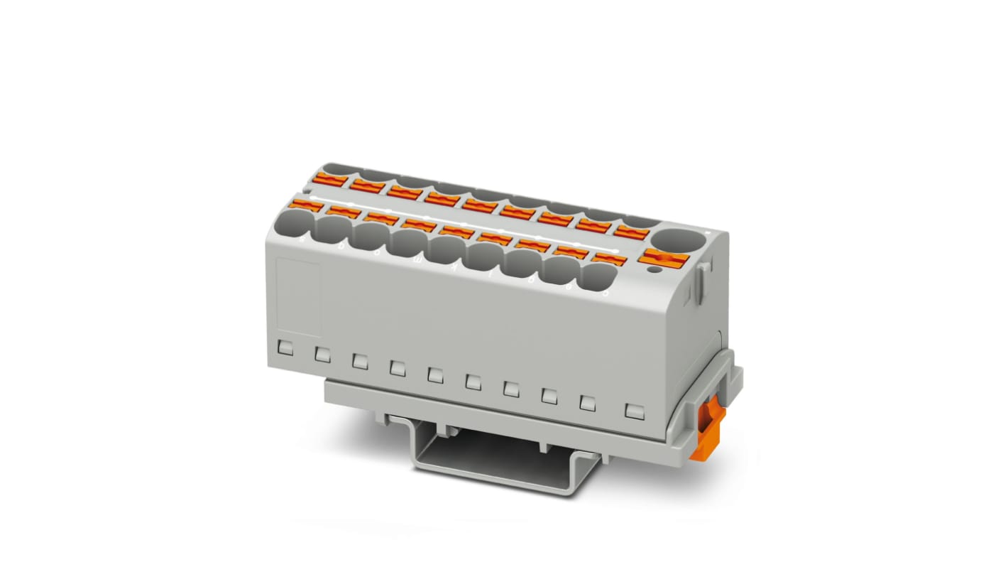 Phoenix Contact Distribution Block, 19 Way, 0.2 → 6mm², 32A, 800 V, Grey