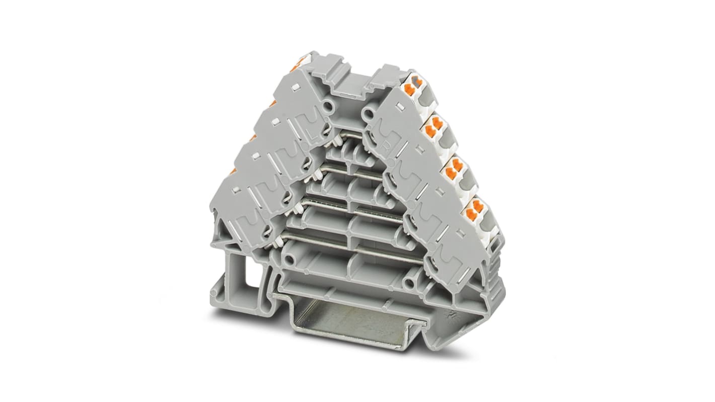 Phoenix Contact 3270115 PTRV Series Grey, 0.14 → 2.5mm², Push In Termination
