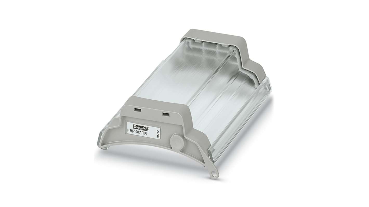 Phoenix Contact FBP-3/7 TR Series Clear Cover for Use with DIN Rail Terminal Blocks
