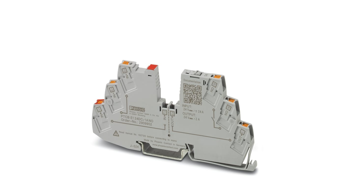 Phoenix Contact Electronic Circuit breaker 1A 24V PTCB, DIN Rail Mount Type E